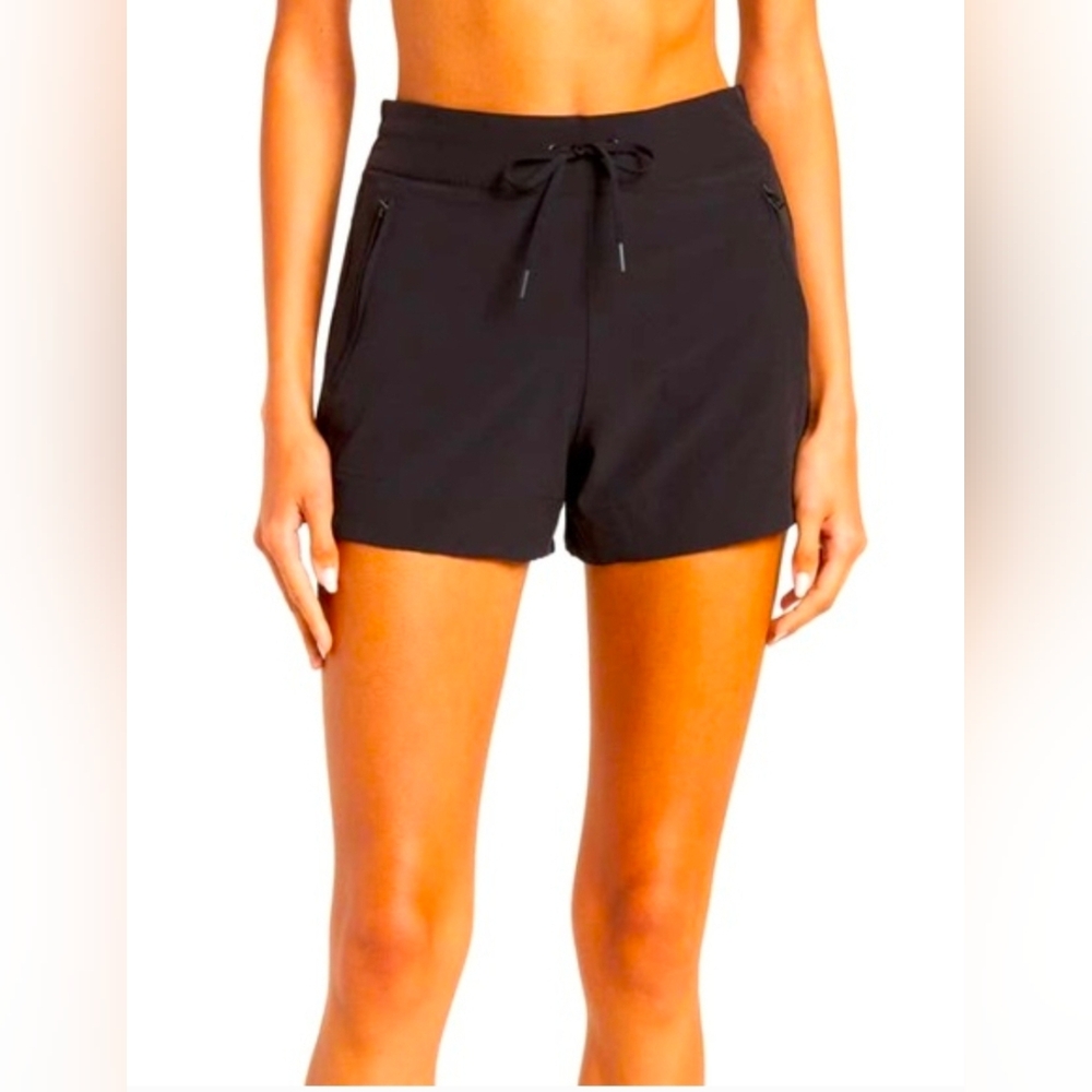 90 Degree By Reflex Women's Black Athletic Drawstring Shorts With Pockets Sz XXL
